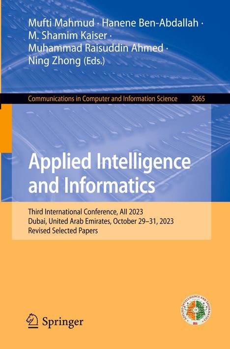 Applied Intelligence and Informatics, Buch