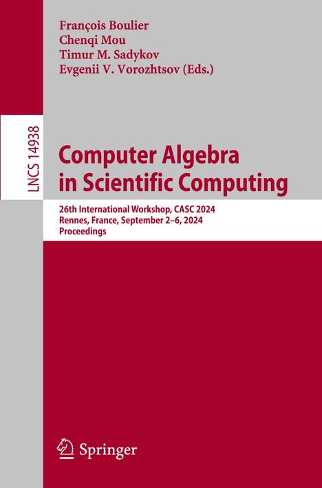 Computer Algebra in Scientific Computing, Buch