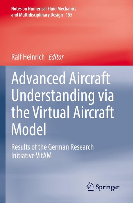 Titel: "Advanced Aircraft Understanding via the Virtual Aircraft Model". Oben roter und unten blauer Hintergrund.