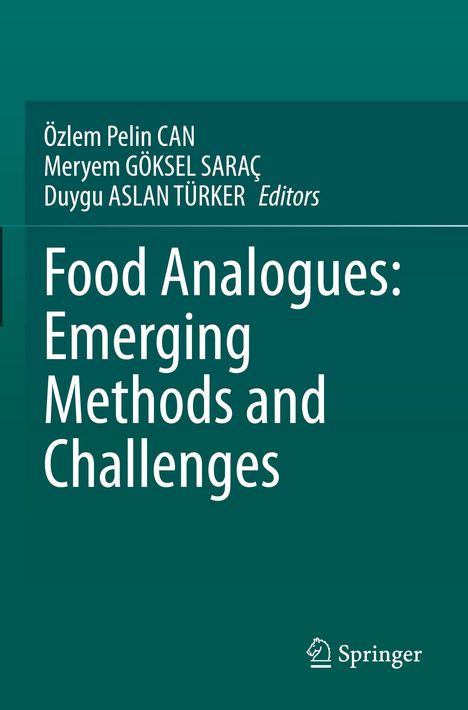 "Food Analogues: Emerging Methods and Challenges." Oben die Namen der Herausgeber. Grüner Hintergrund, Springer-Logo.