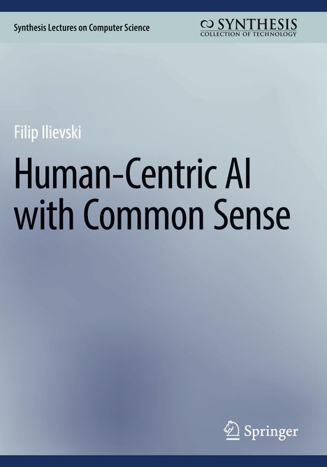 Titel: "Human-Centric AI with Common Sense". Autor: Filip Ilievski. Das Bild ist ein Buchcover.