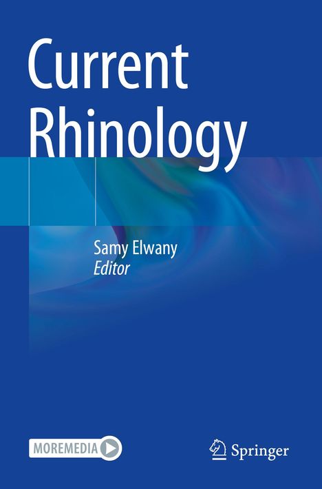 „Current Rhinology“, Samy Elwany, Editor. Blauer Hintergrund mit Wellenmuster, Springer-Logo.