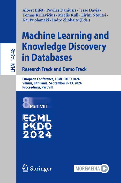 Machine Learning and Knowledge Discovery in Databases. Research Track and Demo Track, Buch