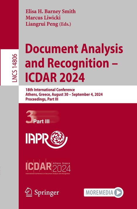 Document Analysis and Recognition - ICDAR 2024, Buch