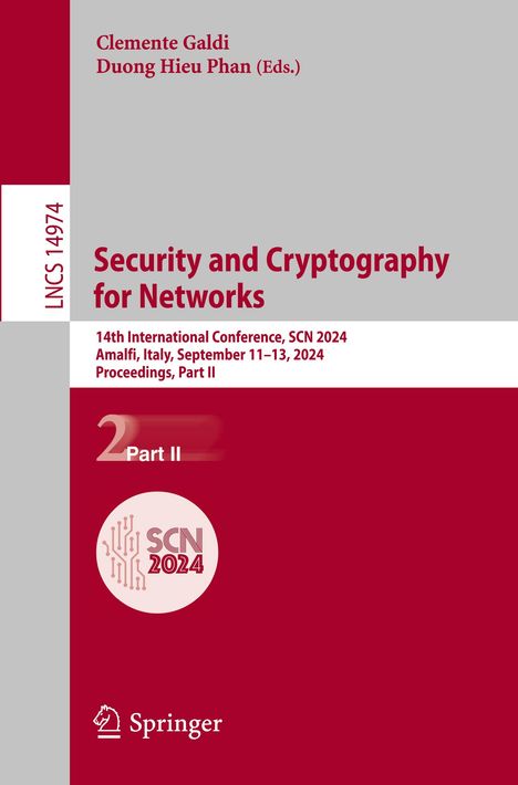 Security and Cryptography for Networks, Buch