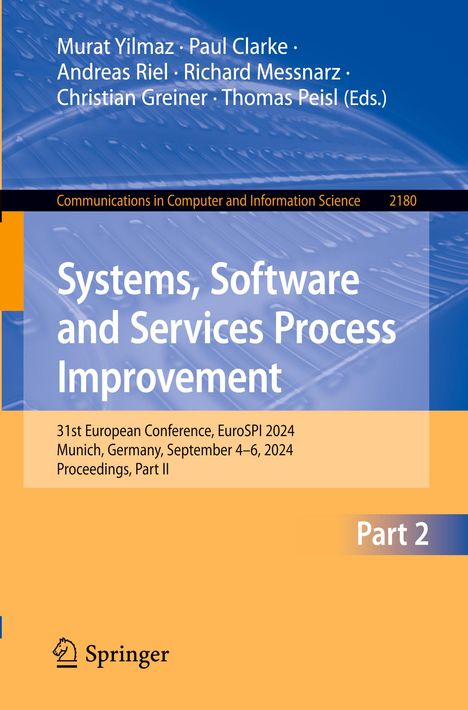 Systems, Software and Services Process Improvement, Buch