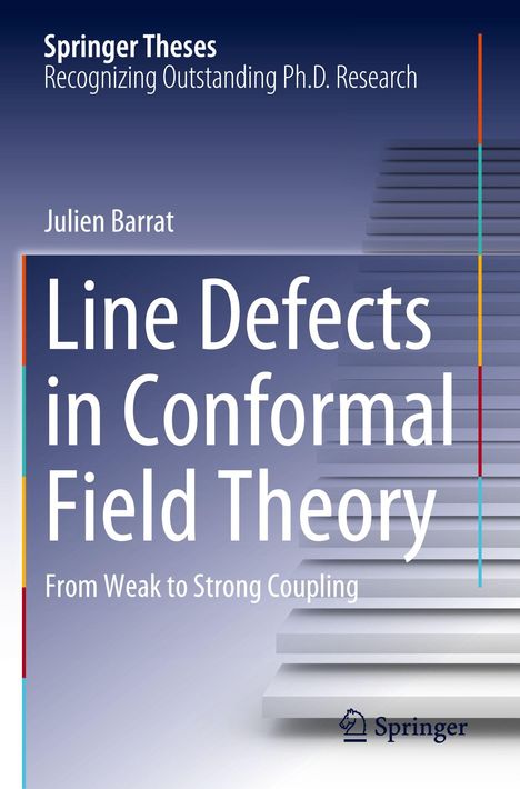 „Line Defects in Conformal Field Theory“ von Julien Barrat. Abstrakte Treppen bilden den Hintergrund.