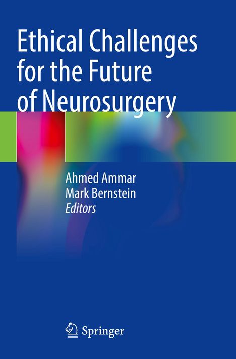 Text: "Ethical Challenges for the Future of Neurosurgery" von Ahmed Ammar, Mark Bernstein. Unten ein Springer-Logo.