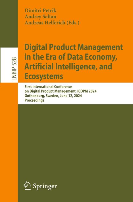 Digital Product Management in the Era of Data Economy, Artificial Intelligence, and Ecosystems, Buch