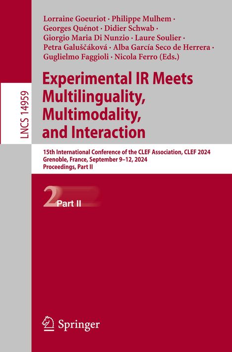 Experimental IR Meets Multilinguality, Multimodality, and Interaction, Buch