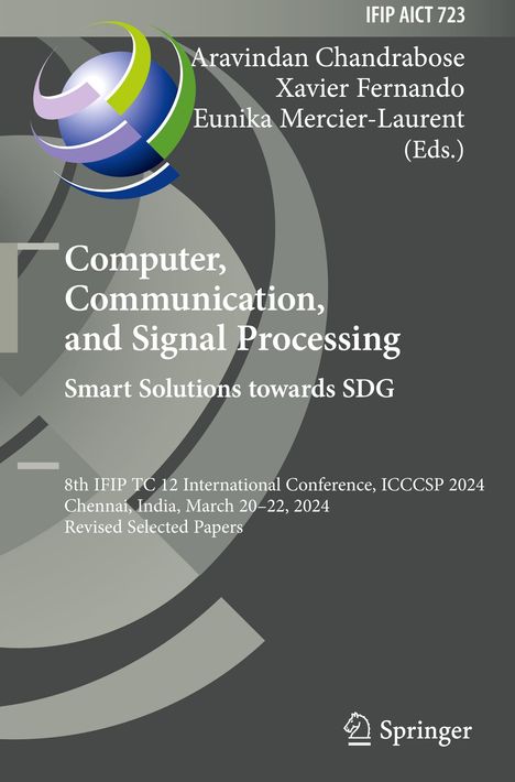 Computer, Communication, and Signal Processing. Smart Solutions Towards SDG, Buch