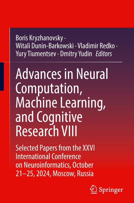 Advances in Neural Computation, Machine Learning, and Cognit, Buch