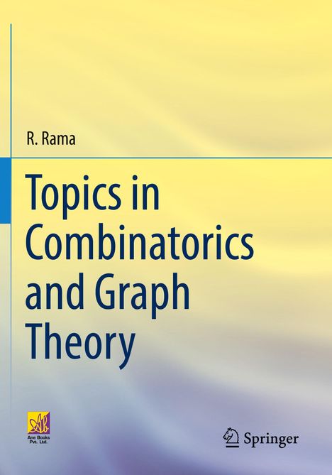 Der Text lautet: "R. Rama, Topics in Combinatorics and Graph Theory". Gelber Hintergrund, Springer-Logo.