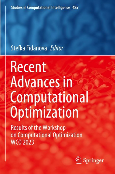 "Recent Advances in Computational Optimization" auf rotem und blauem Hintergrund. Springer-Logo unten rechts.