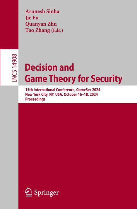 Decision and Game Theory for Security, Buch