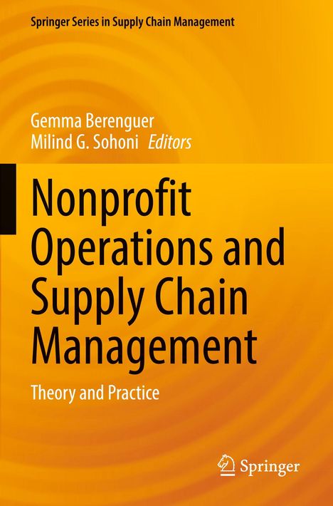 Oben steht „Springer Series in Supply Chain Management“. Mittig „Nonprofit Operations and Supply Chain Management“. Unten ein Springer-Logo.