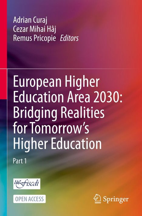 „European Higher Education Area 2030: Bridging Realities...“ auf abstraktem Farbverlauf-Hintergrund.