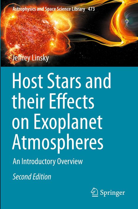 „Host Stars and their Effects on Exoplanet Atmospheres“; Illustration eines Sterns mit leuchtenden Turbulenzen.