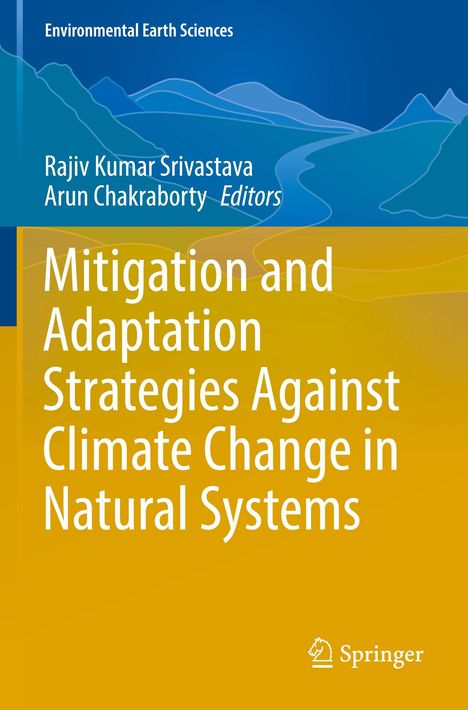 "Mitigation and Adaptation Strategies Against Climate Change in Natural Systems", blau-gelb mit Bergsilhouette, Springer-Logo.