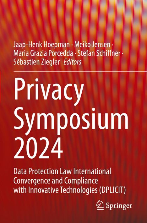 „Privacy Symposium 2024“ und Untertitel über Datenschutzrecht, rote Hintergrundgrafik, Springer-Logo.