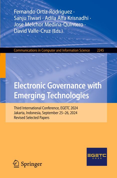 Electronic Governance with Emerging Technologies, Buch