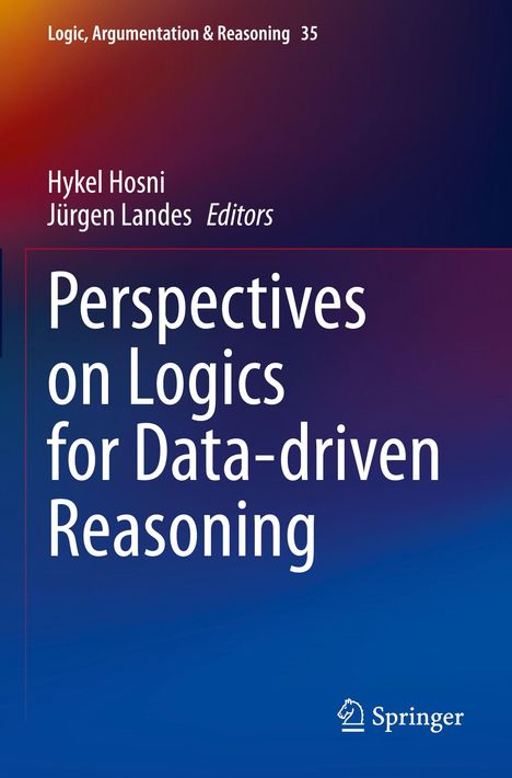 "Perspectives on Logics for Data-driven Reasoning" steht in großer Schrift. Der Hintergrund ist ein Farbverlauf. Unten ist ein Logo.