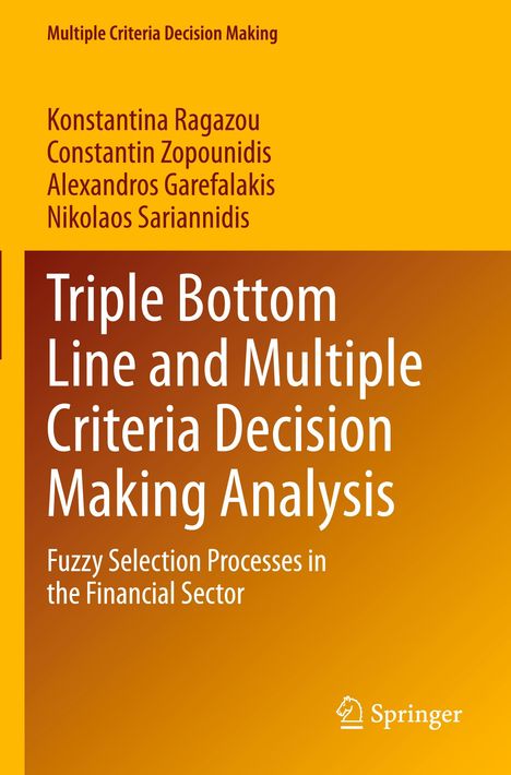 Titel: Triple Bottom Line and Multiple Criteria Decision Making Analysis. Autorennamen oben links. Springer-Logo unten rechts.