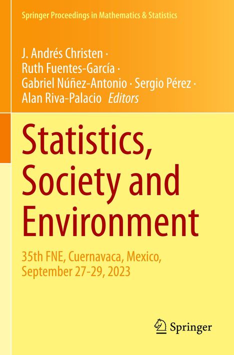 „Statistics, Society and Environment“, Konferenzdetails, Herausgebernamen. Gelbes Cover, Springer-Logo unten rechts.