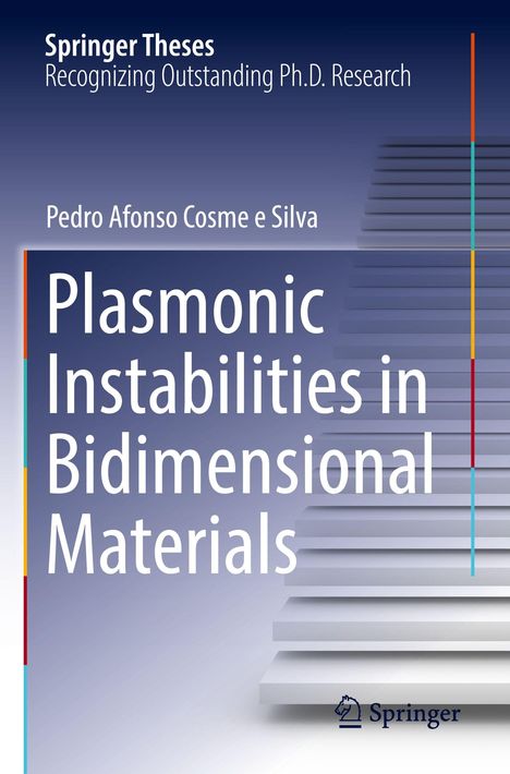 "Plasmonic Instabilities in Bidimensional Materials" von Pedro Afonso Cosme e Silva. Treppenartige Grafik mit Springer-Logo.