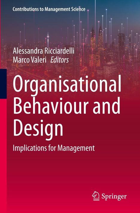 Alessandra Ricciardelli, Marco Valeri. Organisational Behaviour and Design. Springer-Logo, Stadtansicht bei Nacht.