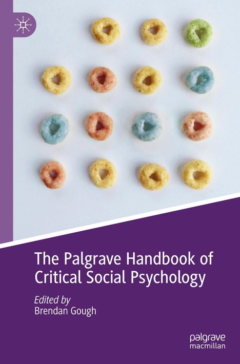 "The Palgrave Handbook of Critical Social Psychology", edited by Brendan Gough. Farbenfrohe, runde Objekte auf weißem Hintergrund.