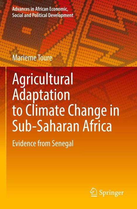 „Agricultural Adaptation to Climate Change in Sub-Saharan Africa: Evidence from Senegal“ von Marieme Toure. Orange Muster.