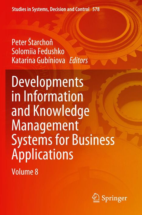 „Developments in Information and Knowledge Management Systems for Business Applications, Volume 8.“ Rote Zahnräder.