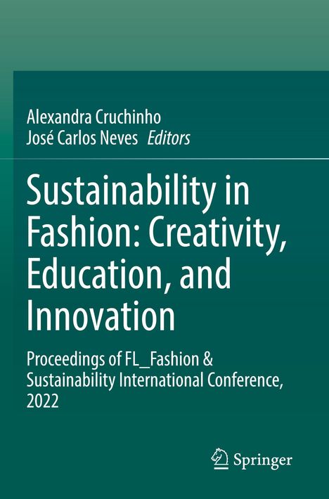 Titel: "Sustainability in Fashion: Creativity, Education, and Innovation." Springer-Logo unten rechts.