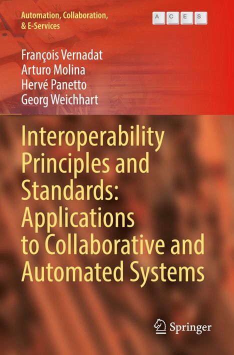 "Interoperability Principles and Standards: Applications to Collaborative and Automated Systems" vor orange-braunem Hintergrund.