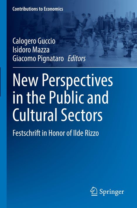 Titel: "New Perspectives in the Public and Cultural Sectors". Blaues Cover mit Springer-Logo.