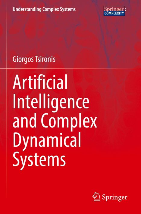 Giorgos Tsironis: Artificial Intelligence and Complex Dynamical Systems. Roter Hintergrund. Springer-Logo unten rechts.