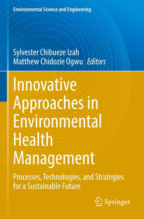 Titel: Innovative Approaches in Environmental Health Management. Blaugelb, Springer-Logo unten rechts.