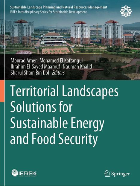 Titel: "Territorial Landscapes Solutions for Sustainable Energy and Food Security." Hintergrund zeigt Hochhäuser und Landschaft.