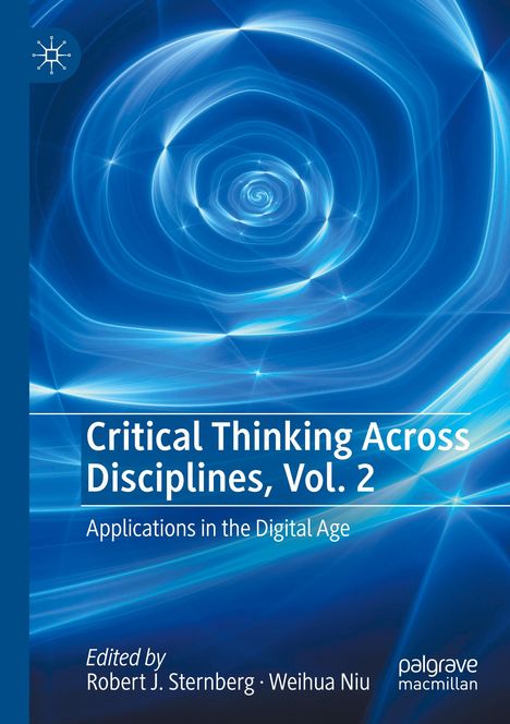 „Critical Thinking Across Disciplines, Vol. 2: Applications in the Digital Age.“ Blaue Wellen, futuristischer Look.