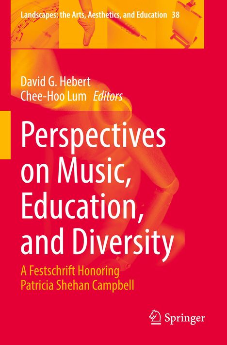 Cover mit gelbem Hintergrund und rotem Text: "Perspectives on Music, Education, and Diversity." Springer-Logo rechts unten.