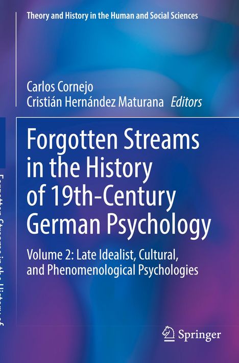 "Forgotten Streams in the History of 19th-Century German Psychology. Blaue, violette Farben mit Springer-Logo."