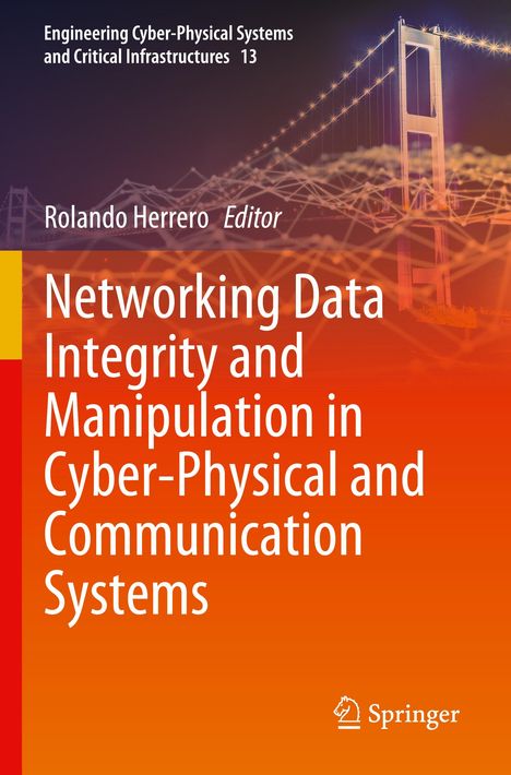 Text zu cyber-physischen Systemen von Springerverlag. Abbildung einer beleuchteten Brücke im Hintergrund.