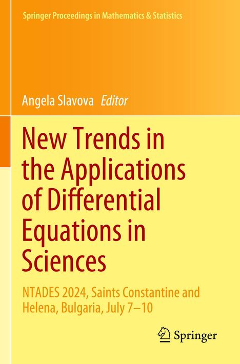 Titel: "New Trends in the Applications of Differential Equations in Sciences". Farben: Orange und Gelb. Springer-Logo unten rechts.