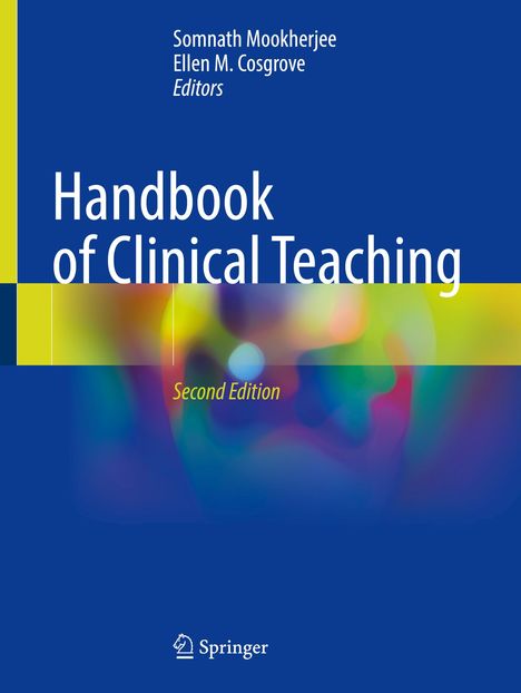 „Handbook of Clinical Teaching“, Second Edition, blaue und bunte Gestaltung, Springer-Logo unten.