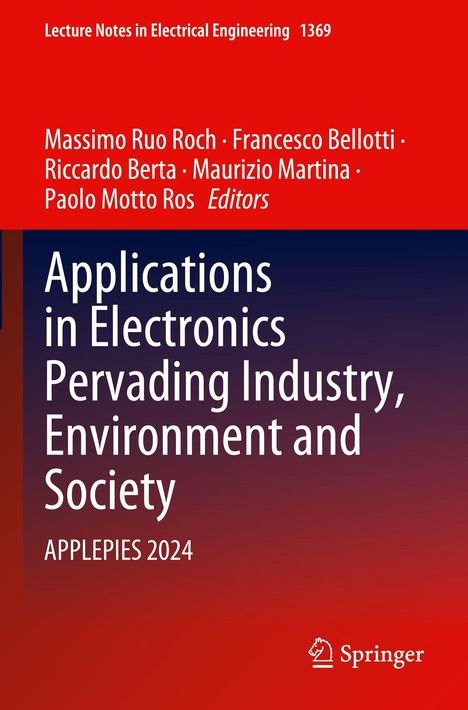 Titel: "Applications in Electronics Pervading Industry, Environment and Society". Herausgeber: Massimo Ruo Roch, andere. Springer-Logo.