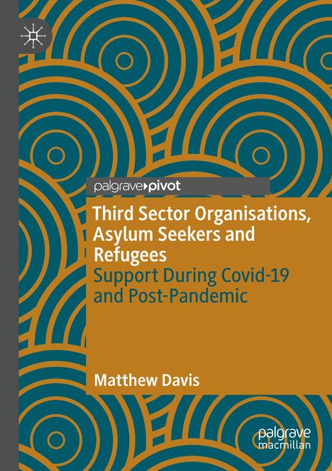 "Third Sector Organisations, Asylum Seekers and Refugees" steht auf einem Hintergrund mit grünen und orangefarbenen Kreisen.