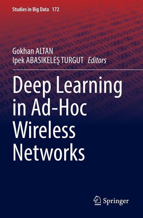 „Deep Learning in Ad-Hoc Wireless Networks” von Gokhan ALTAN und Ipek ABASIKELƏŞ TURGUT. Hintergrund mit Binärcode.