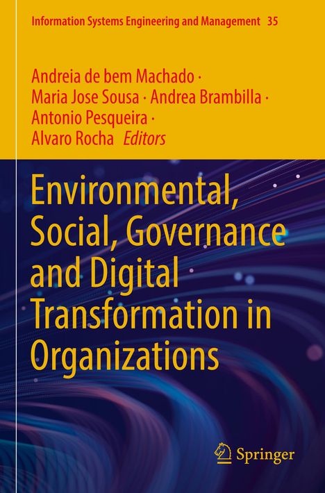 Buchtitel: "Environmental, Social, Governance and Digital Transformation in Organizations". Autoren und Springer-Logo.