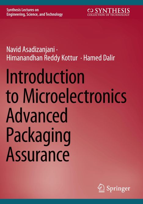 "Introduction to Microelectronics Advanced Packaging Assurance" steht groß auf rotem Hintergrund. Springer-Logo unten.